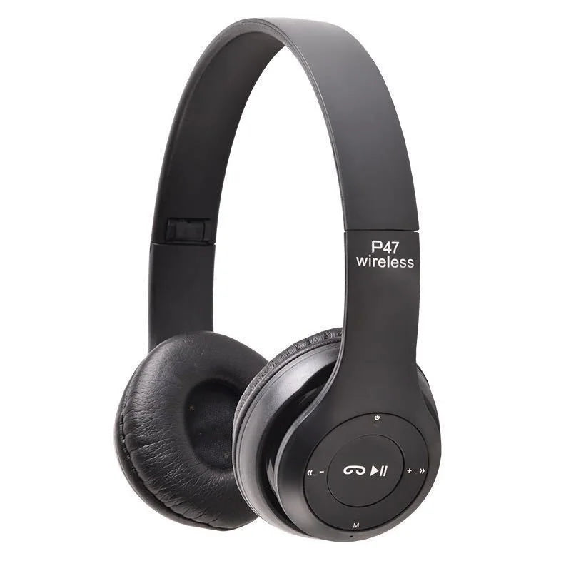 Stereo P47 Headset Bluetooth Headset Folding Series Earphones Wireless Sports Game Over the Ear Fone Headset For Huawei Xiaomi