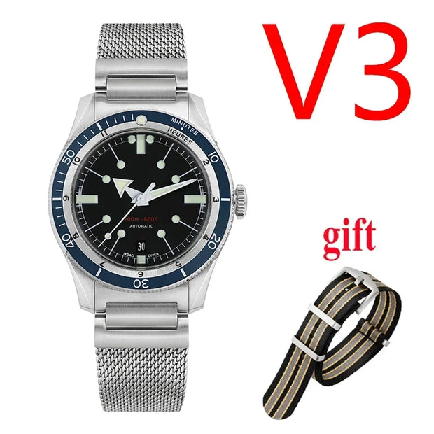 2025 NEW IX&DAO IPOSE 5303 Watch GMT Men Automatic Mechanical Men Watches 40mm Sport Casual AR Coating C3 Diving Reloj Hombre