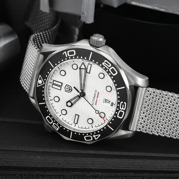 Watchdives WD007 V3 Mens Watches NH35 Automatic Movement Nylon Strap Watch 200m Waterproof Mechanical Watches with Gift Box