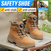 Waterproof Safety Boots Men Indestructible Steel Toe Work Boots Anti-smash Stab-resistant Safety Shoes Biker Botas Para Hombre
