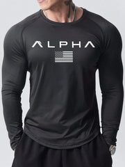 The new men's long-sleeved T-shirt for Spring and Autumn 2025 is casual fashionable and comfortable with 3D letter printing
