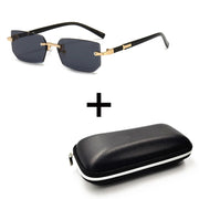 Fashion Rimless Sunglasses Men Women Populare Frameless Sun Glasses Male Female Classic Small Square Summer Traveling Shades