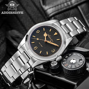 ADDIESDIVE New Men's Analog Watch Bubble Mirror Glass 100m Luminous Men's Quartz Watches with Stainless Steel Bracelet AD2096