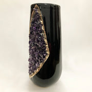 Set of 2 Black Ceramic Vases-1