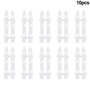 10/15/20Pcs Christmas Tree Fence Decoration White Plastic Plant Mini Fence For New Year Party Home Garden Holiday Indoor Decor