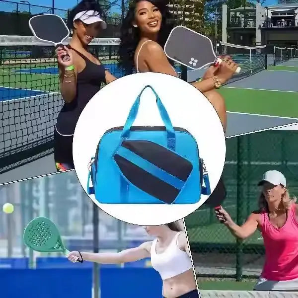 Pickleball Bag Large Capacity Wet-Dry Separation Racquet Paddle Storage Bag For Women Pickleball Handbag With Shoe Compartment