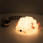LED Night Light Cute Panda Sheep Rabbit Touch Silicone Nightlights USB Rechargeable For Bedroom Decoration Kids Birthday Gift