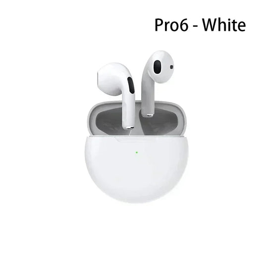 Pro 6 TWS Wireless Headphones with Mic Fone Bluetooth Earphones Sport Earbuds Running Pro6 Headset for Apple IPhone Xiaomi