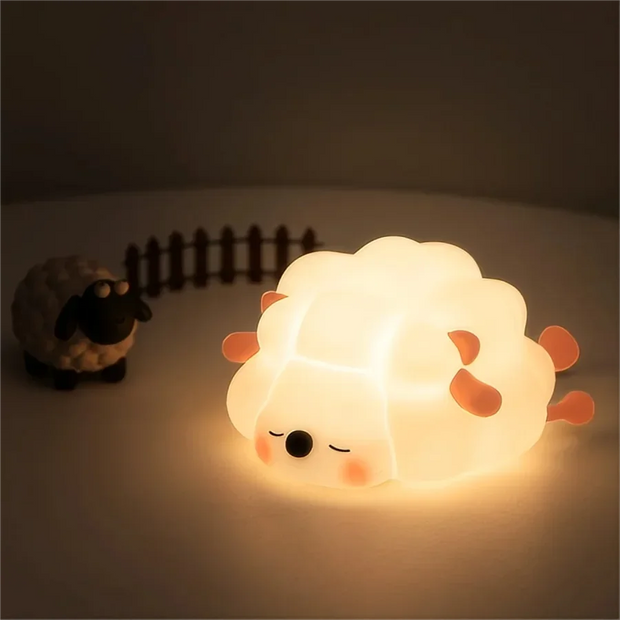 LED Night Light Cute Panda Sheep Rabbit Touch Silicone Nightlights USB Rechargeable For Bedroom Decoration Kids Birthday Gift