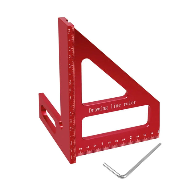 Woodworking Square Protractor Aluminum Alloy Miter Triangle Ruler High Precision Layout Measuring Tool for Engineer Carpenter