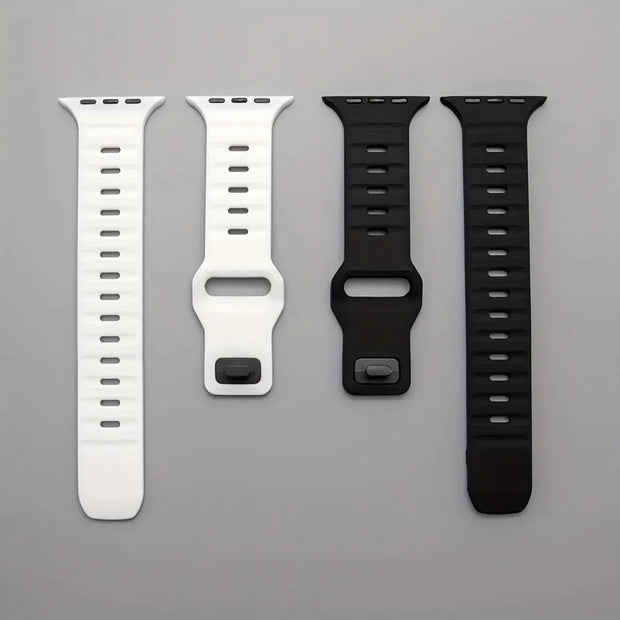 Soft Silicone Strap For Apple Watch Band Ultra 49mm 44mm 45mm 42mm 41mm 42mm 38mm Sport Watchband IWatch Serise 9 8 7 6 Bracelet