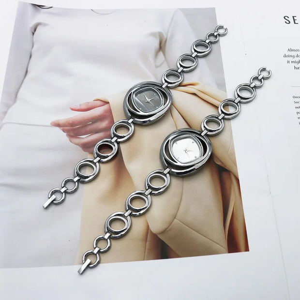 Light luxury fashion women's quartz watch, casual women's fashion bracelet watch, women's alloy watch can be customized