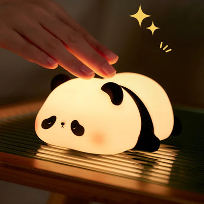 Animal Shaped Night light LED cute panda duck light USB charging timed bedside decoration Children's eye protection