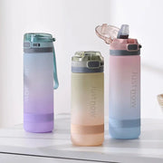 600ml Water Bottles Fashion Water Bottle with Straw BPA Free Portable Outdoor Sport Cute Drinking Plastic Bottles Eco-Friendly-1