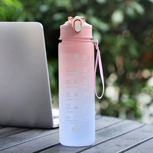600ml Water Bottles Fashion Water Bottle with Straw BPA Free Portable Outdoor Sport Cute Drinking Plastic Bottles Eco-Friendly-5