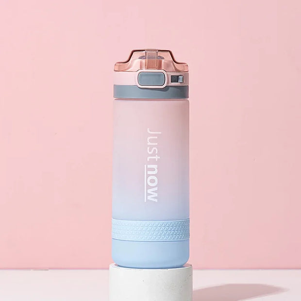 600ml Water Bottles Fashion Water Bottle with Straw BPA Free Portable Outdoor Sport Cute Drinking Plastic Bottles Eco-Friendly-7