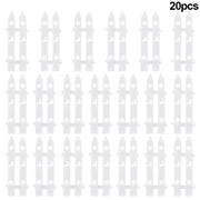 10/15/20Pcs Christmas Tree Fence Decoration White Plastic Plant Mini Fence For New Year Party Home Garden Holiday Indoor Decor