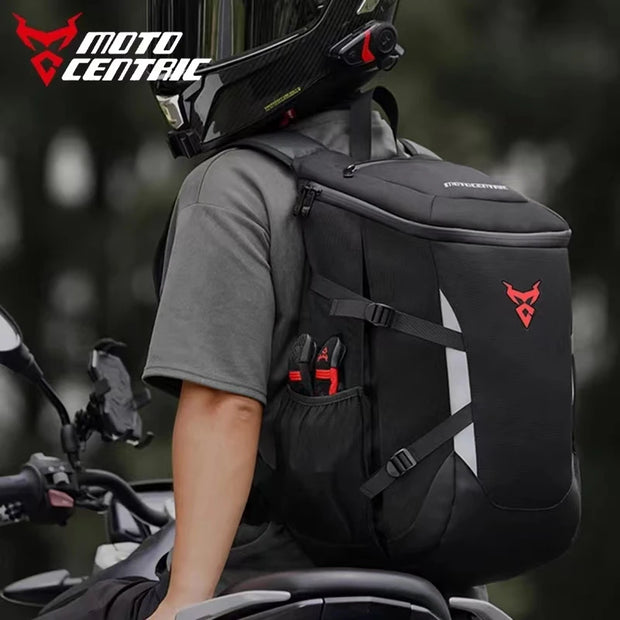 Waterproof Motorcycle Backpack Outdoor Sports Moto Biker Cycling Riding Helmet Backpack Reflective Business Travel Laptop Bag