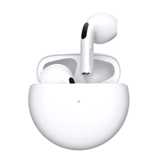 New TWS Earphone Bluetooth Headphones with Mic 9D Stereo Pro 6 Earbuds Wireless Bluetooth Headset apply to smartphones