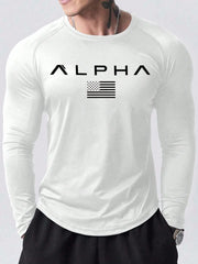 The new men's long-sleeved T-shirt for Spring and Autumn 2025 is casual fashionable and comfortable with 3D letter printing