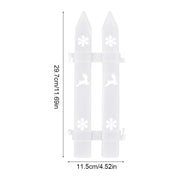 10/15/20Pcs Christmas Tree Fence Decoration White Plastic Plant Mini Fence For New Year Party Home Garden Holiday Indoor Decor