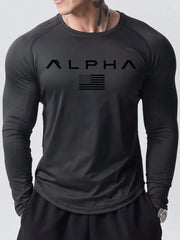 The new men's long-sleeved T-shirt for Spring and Autumn 2025 is casual fashionable and comfortable with 3D letter printing