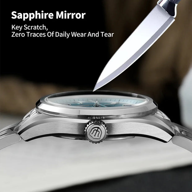 Watchdives WD0003B ‌Quartz Watches ‌VH31 Movement Aventurine Dial Watch 100m Waterproof Sapphire Crystal 36mm Vintage Watch