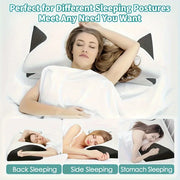 Ergonomic cotton snack pillow with comfortable sleeping design, soft and lightweight, perfect for side, back and abdominal sleep