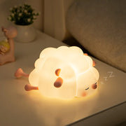 LED Night Light Cute Panda Sheep Rabbit Touch Silicone Nightlights USB Rechargeable For Bedroom Decoration Kids Birthday Gift