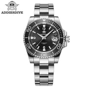 ADDIESDIVE New Diving Gift Watch Men 8215 Automatic Sapphire AR Coated Glass Ceramic Bezel Waterproof 200m Luminous Stainless St