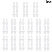 10/15/20Pcs Christmas Tree Fence Decoration White Plastic Plant Mini Fence For New Year Party Home Garden Holiday Indoor Decor