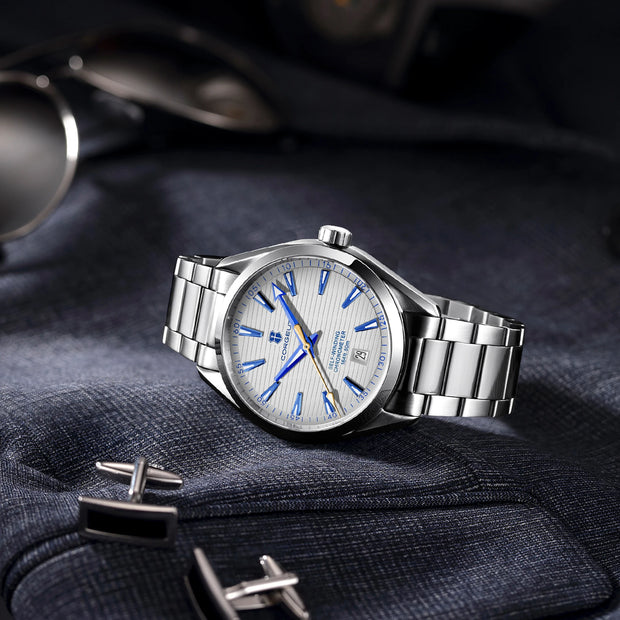 Luxury NH35 Movt 41mm Man Sport Automatic Relogio Masculino Mechanical Wristwatch Sapphire Steel Band Men's Watch.