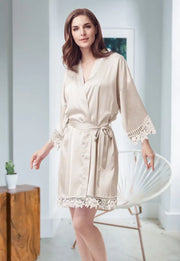 Bridesmaid Robes Bride Gift Bride Robe Bridesmaid Gift Satin Lace Robe Bride Dressing Gown Bridal Party Robes Wedding Robe Perso