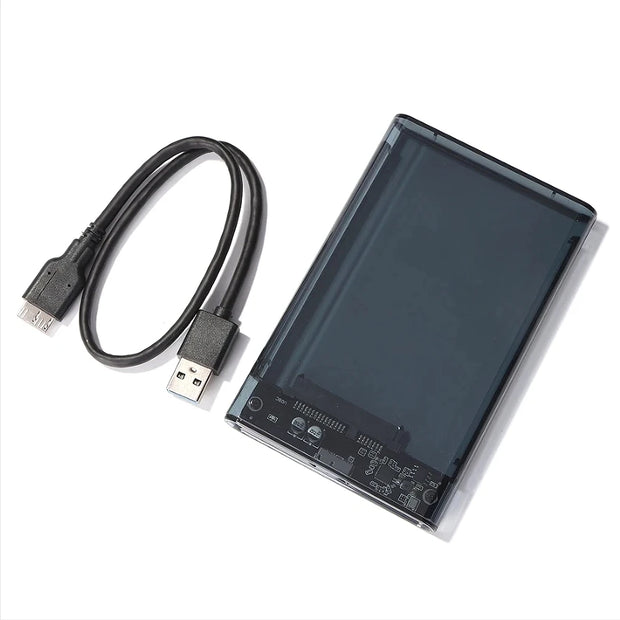 Transparent HDD Case HDD Enclosure 2.5 Inch SSD SATA To USB 3.0 Type-C 3.1 Adapter Portable External Hard Drive Box Tool-Free