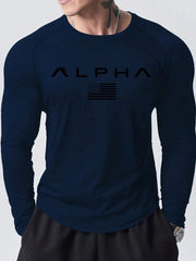 The new men's long-sleeved T-shirt for Spring and Autumn 2025 is casual fashionable and comfortable with 3D letter printing