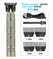 T9 Vintage Cordless Hair Cutting Machine - Professional Barber Trimmer for Men Beard Shaving for Shavers with Lightweight Design