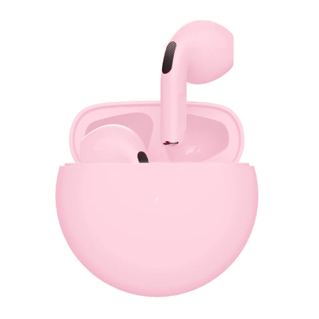 New TWS Earphone Bluetooth Headphones with Mic 9D Stereo Pro 6 Earbuds Wireless Bluetooth Headset apply to smartphones